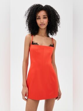 Sir. Poppy Contoured Satin lace trim Mini Dress